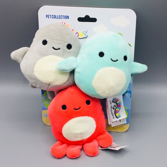 Squishmallows Pet Collection 3 Pack Sea Themed